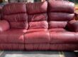 Red leather couch